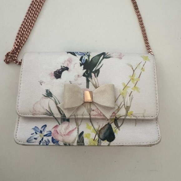 Ted Baker Shirly Micro Floral Bag with Chain Strap - Picture 2 of 8